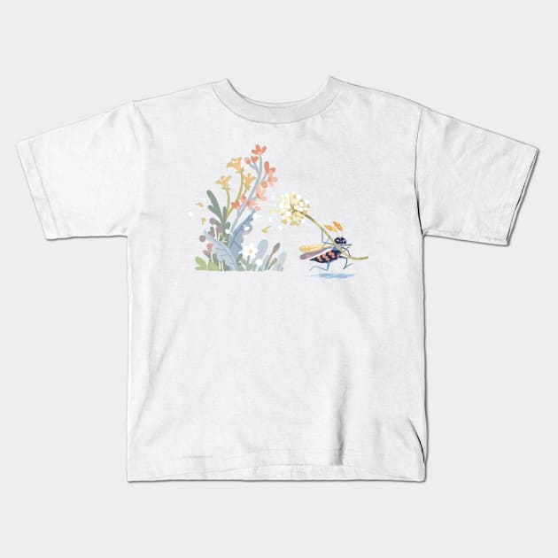 Wildflowers Kids T-Shirt by Nina Nill